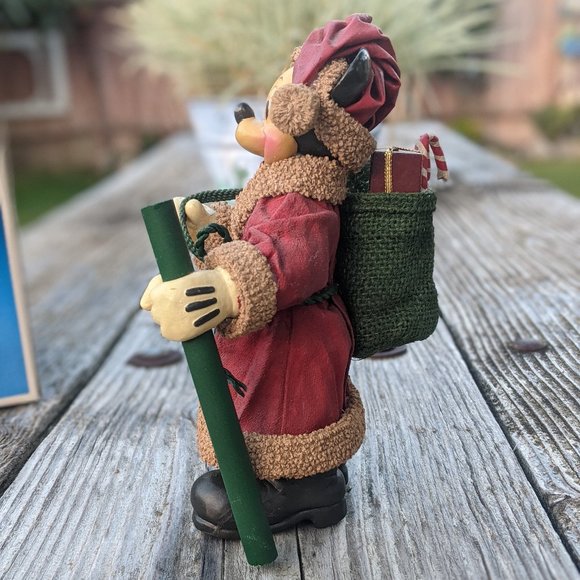 Vintage Fabric Mache 8” Disney Mickey Mouse Santa - Picture 6 of 13